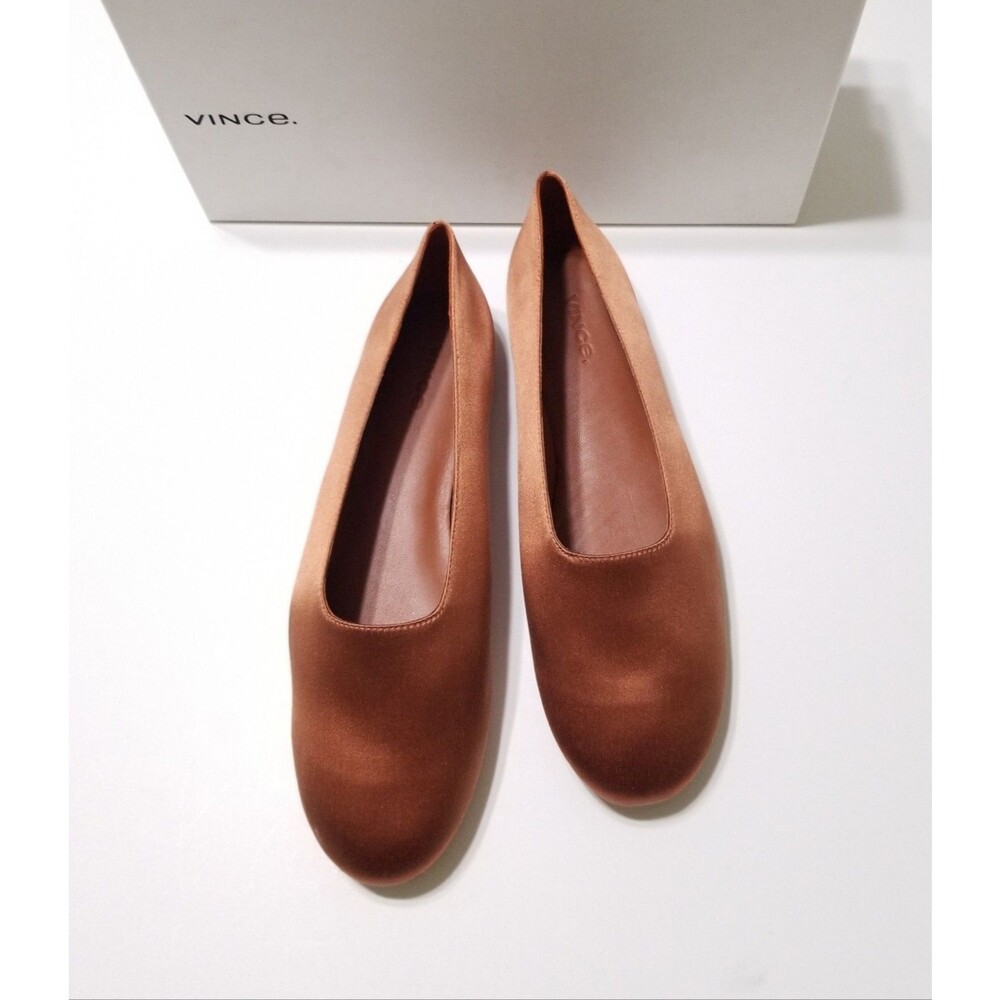 NIB Vince Maxwell Italian Satin Ballet Flat in Salmon Size 5.5, 6.5, 7.5, 8 $225 - Picture 6 of 15